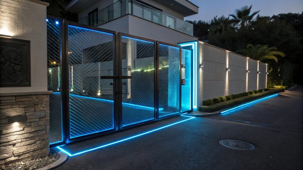 Nowoczesne podświetlenia ogrodzeń